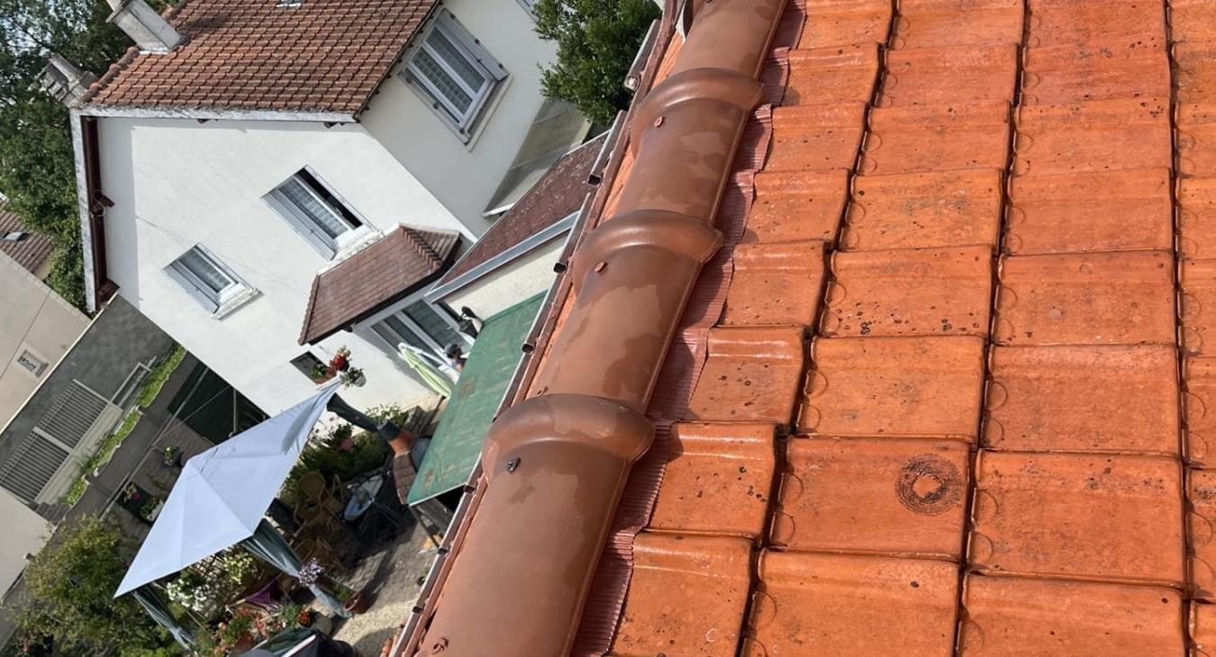Démoussage et remplacement de faîtage